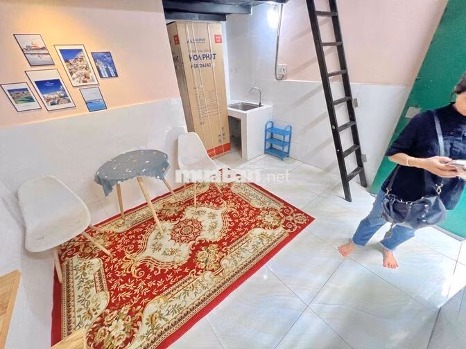 phòng trọ cách 3 phút qua ĐH Công Nghiệp ởdc 4ng4xe gác cao k đụng đau