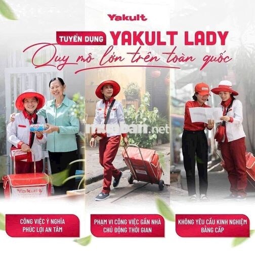 [LÀM NGAY, FREE ĐÀO TẠO] YAKULT LADY CẦN THƠ
