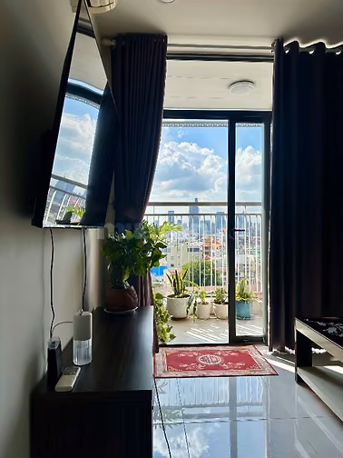3km đến trung tâm, 1PN riêng tư, ban công, view bitexco, 57m2, an ninh