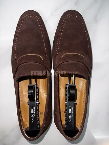 Giày Loafer da lộn Nâu - Size 42