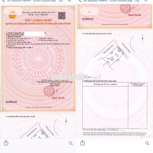 BÁN NỀN KDC NAM LONG CÓ HẺM KỸ THUẬT BÊN HÔNG
