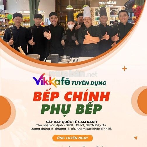 NHÀ HÀNG VIKKAFE TUYỂN PHỤ BẾP_ 10 TRIỆU/ THÁNG
