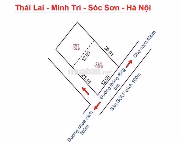 bán đất full tc tại; Thái Lai - Kim  Anh -Hà Nội (mới)