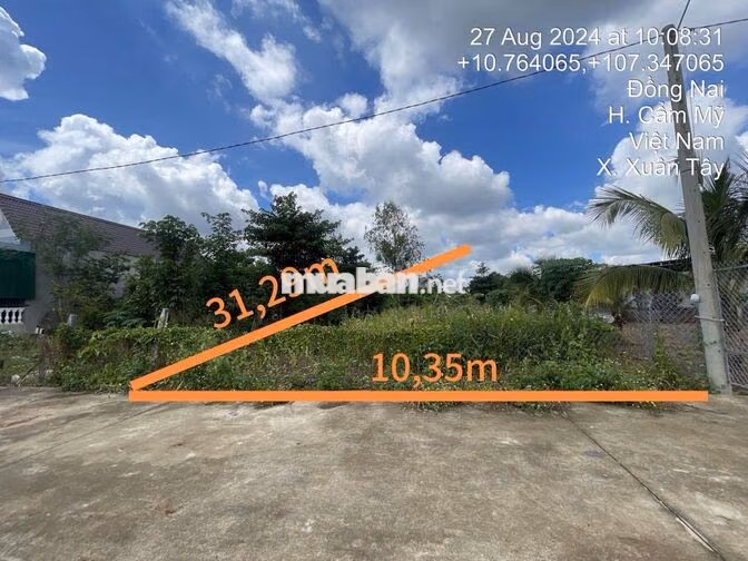 314m2 MT 10M = 1 TỶ265 GẦN TRƯỜNG THPT, UBND SÔNG RAY,  CẨM MỸ, ĐN