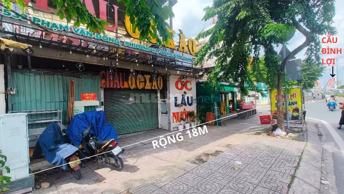 ⭐️Bán nhà góc 2 Mặt tiền siêu rộng ngang 18m 535 Phạm Văn Đồng, P13