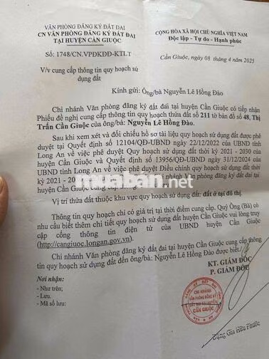 Đất thổ cư cặp bên Quốc Lộ 50 ngã 3 mũi tàu, Cần Giuộc