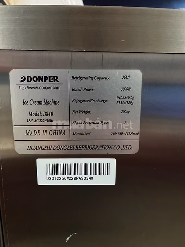 BÁN MÁY LÀM KEM TƯƠI 2 BLOCK DOPER 840D