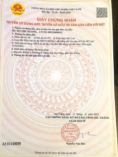 Chính chủ bán 2 mảnh đất liền kề Khóm 5, Phường 8, Thành Phố Sóc Trăng