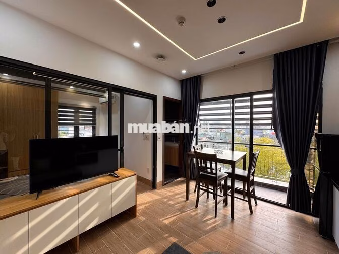 Căn hộ 1PN, mới xây, gần Vincom, ban công view hướng biển