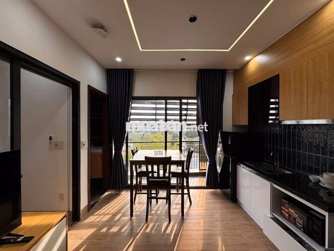 Căn hộ 1PN, mới xây, gần Vincom, ban công view hướng biển