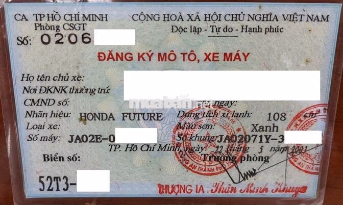 Bán Honda Future 2003 Xanh ngọc 108cc