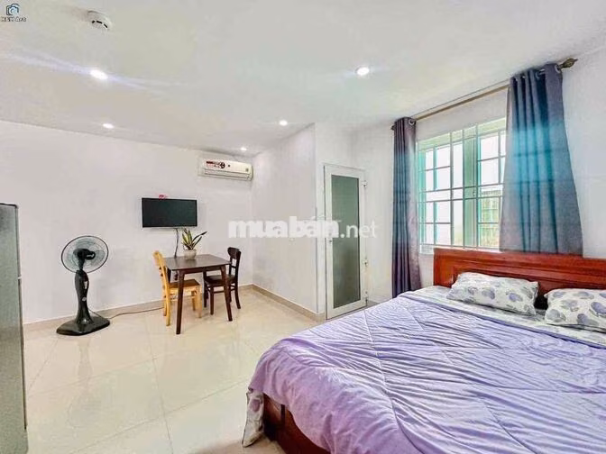 Căn Hộ Studio - 30m2 - Full Nội Thất - Máy Giặt Riêng - Thang Máy