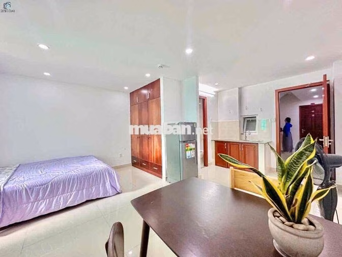 Căn Hộ Studio - 30m2 - Full Nội Thất - Máy Giặt Riêng - Thang Máy