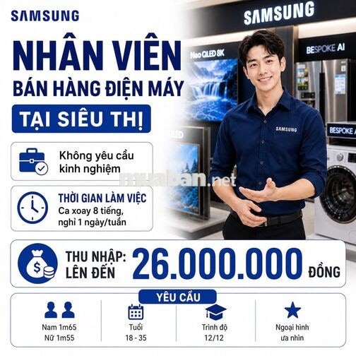 SAMSUNG - NHÂN VIÊN BÁN HÀNG ĐIỆN MÁY TẠI SIÊU THỊ