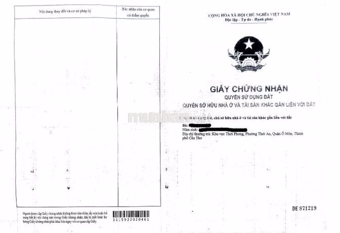 BÁN NỀN MẶT TIỀN LỘ 4M, GẦN CHỢ THỚI AN