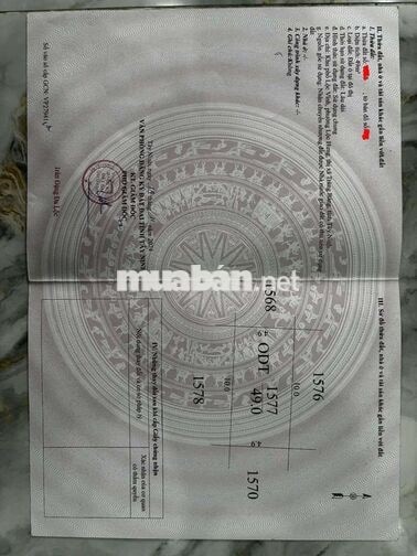 Cần bán đất ODT pháp lý chuẩn SHR
