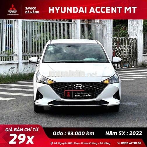 Hyundai Accent MT 2022 Trắng 93.000 km