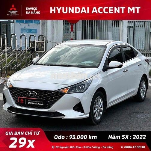 Hyundai Accent MT 2022 Trắng 93.000 km