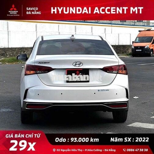 Hyundai Accent MT 2022 Trắng 93.000 km
