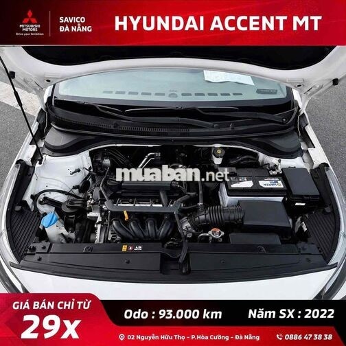 Hyundai Accent MT 2022 Trắng 93.000 km
