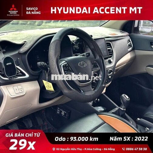 Hyundai Accent MT 2022 Số sàn Trắng 93.000 km