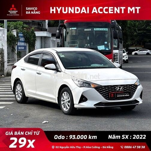 Hyundai Accent MT 2022 Số sàn Trắng 93.000 km