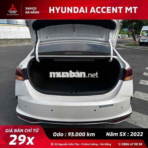 Hyundai Accent MT 2022 Trắng 93.000 km