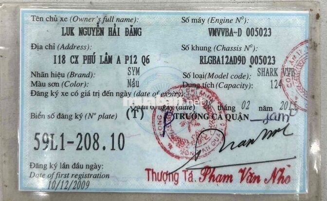 SYM Shark 125 2009 Odo 47k Bstp Xe Đẹp Máy Zin Êm