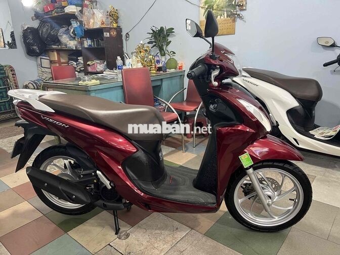 Honda Vision 2025 Cao Cấp màu Đỏ mận