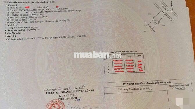Bán Lô Đất 101m2 Full Thổ Ngay Đ.Trần Văn Chẩm Giá Chỉ 1 Tỷ 3 - SHR
