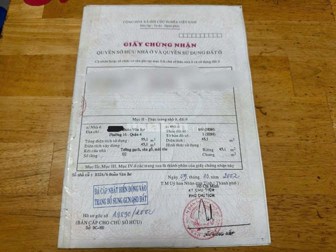 BÁN NHÀ HẺM 3M ĐOÀN VĂN BƠ, P. 16, Q.4, 4.5 TỶ
