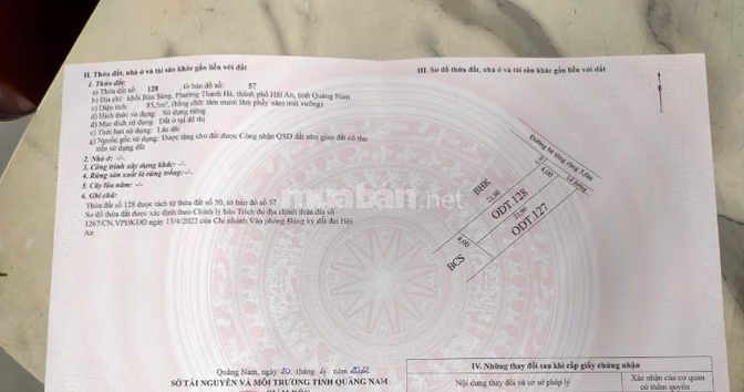 1.75-CHÍNH CHỦ HH 20TRIỆU GỞI AE DV CHẠY GIÚP LÔ ĐẤT THANH HÀ,HỘI AN