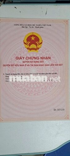 CẦN BÁN ĐẤT SỔ ĐỎ RIÊNG HÓC MÔN