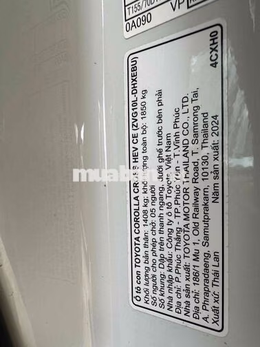 Toyota Corolla Cross Hybrid 2024 Trắng 31279 km