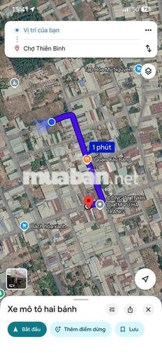 Bán lô đất 100m2 1ty2 Ngay Chợ Thiên Bình SHR full thổ cư P.Tam Phước