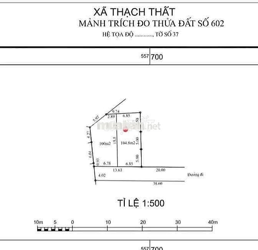 Dân cắt bán 105m  thổ cư giáp khu Công Nghệ Cao Hoà Lạc giá quá rẻ!