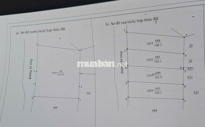 🔥 BÁN SỈ LÔ ĐẤT 415M² ĐÃ TÁCH 4 SỔ RIÊNG – CẠNH ĐG NAM KỲ KHỞI NGHĨA 🔥
