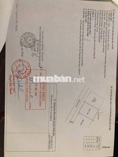 Cần bán lô DH thôn Ngũ Xã, xã Thăng Phú, thành phố Đà Nẵng