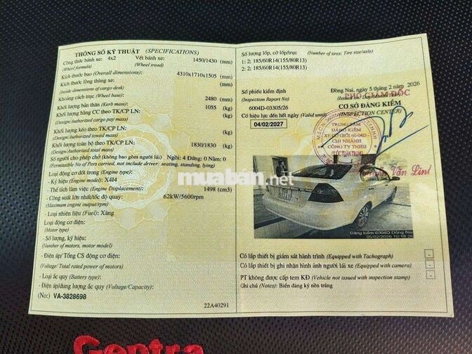 Daewoo Gentra Trắng 5 chỗ