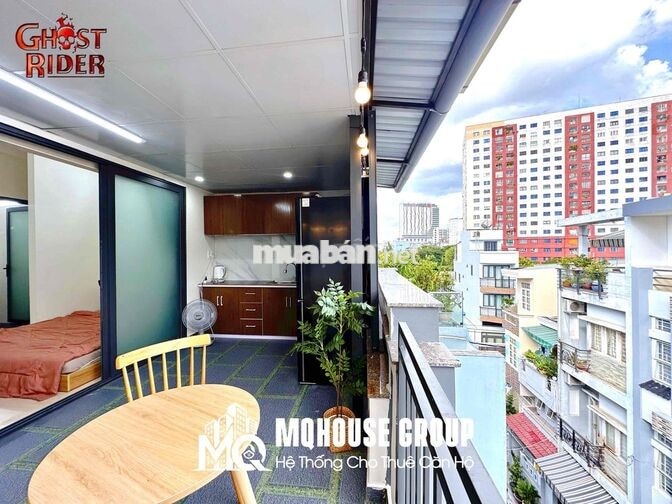 New 100% - Penthouse 1PN balcony, giặt riêng - Chợ Bà Chiểu, Bờ kè TS