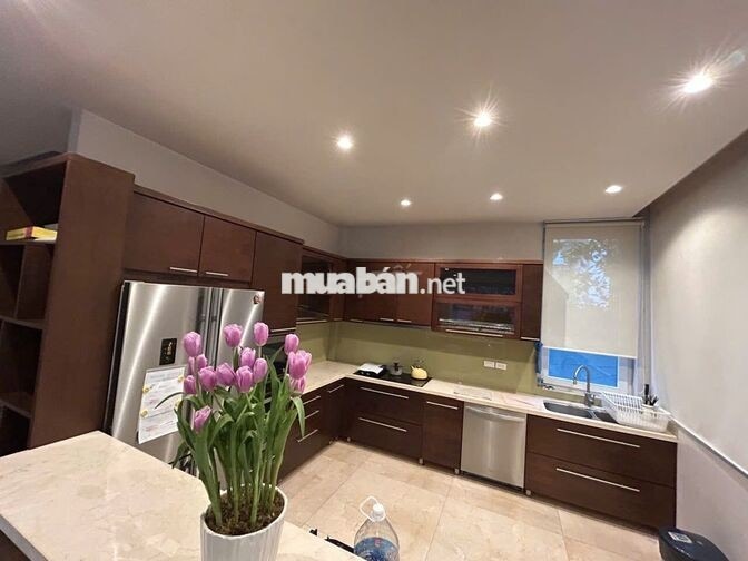 Cho thuê nhà  KĐT Dịch Vọng - 250M2 x 4 Tầng 1 Hầm, Lô góc , hè rộng