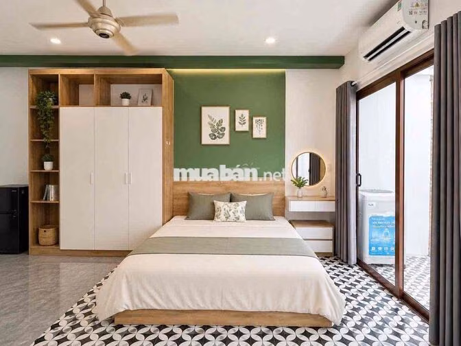 🎀CĂN HỘ STUDIO SÂN VƯỜN/ CỬA SỔ MÁY GIẶT RIÊNG FULL NỘI THẤT