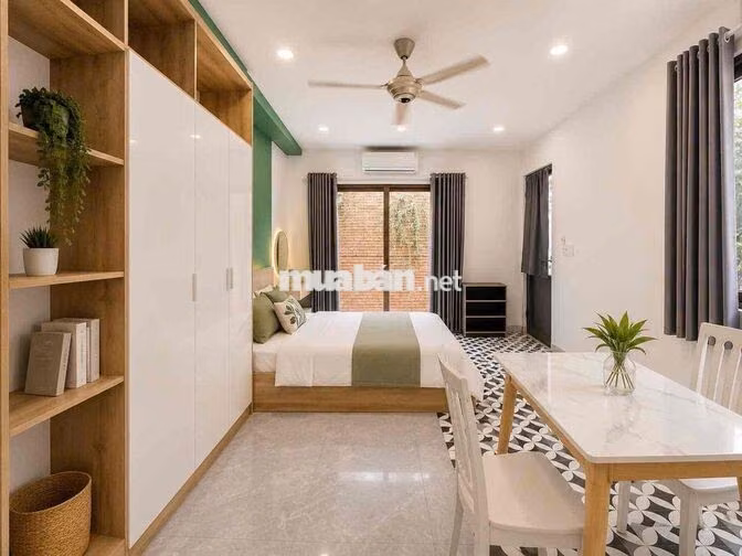 🎀CĂN HỘ STUDIO SÂN VƯỜN/ CỬA SỔ MÁY GIẶT RIÊNG FULL NỘI THẤT