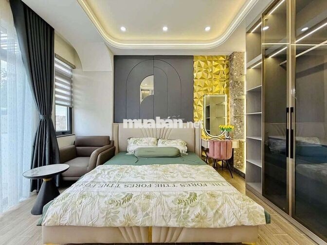 Cho thuê nguyên căn Siêu Phẩm Mới Đẹp Full Nội thất, Lê Văn Thọ p13 GV