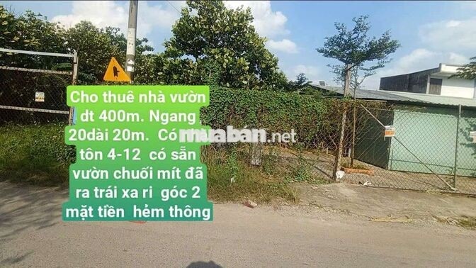 Nhà vườn 400m có vườn trái cây có nhà Mặt tiền Đường Ấp 6 xã Vĩnh Lộc