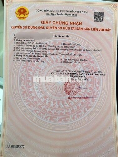 MẶT TIỀN KINH DOANH BUÔN BÁN ,THỦ KHOA HUÂN ,AN THẠNH