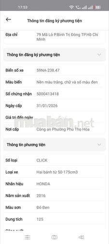 Honda Click 2016 125cc Đỏ Đen