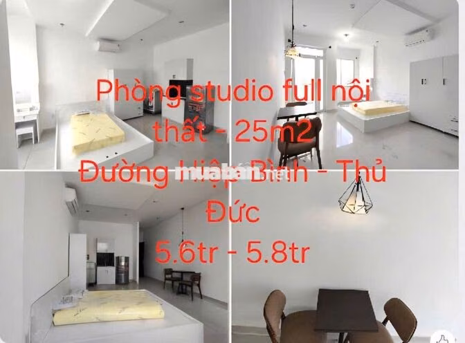 CHO THUÊ PHÒNG STUDIO FULL NT - ĐƯỜNG HIỆP BÌNH - HIỆP BÌNH CHÁNH