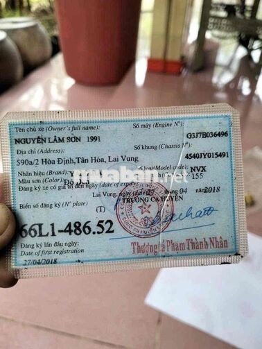 Cần bán gấp xe NVX 155cc sx năm 2018 còn mới