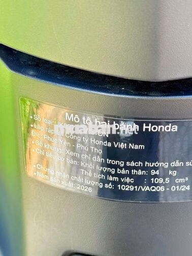 Honda Vision 2026 Cao Cấp 1000 km